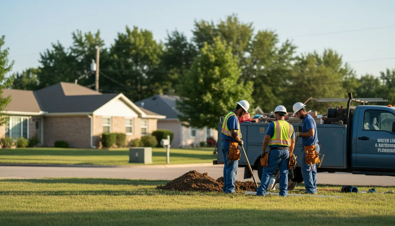 Residential water line and bathroom plumbing service in Symsonia, KY